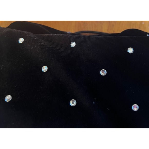 Jennifer Lopez Black Velvet Rhinestone Dress Long Sleeve‎ Cocktail Party M - Picture 10 of 10